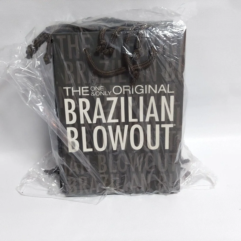 Brazilian Blowout Unisex Shopping Gift Bags OS Black Minimalist Rope Handle 20pk